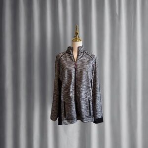 Gray and Black Zip-Up Jacket